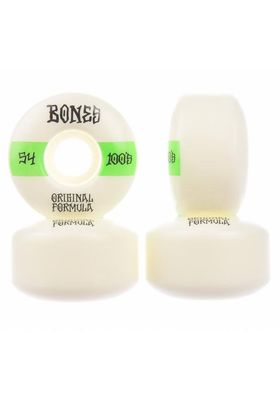 Bones Wheels 100&#39;s OG #19 V4 100A Wide 54mm white-green