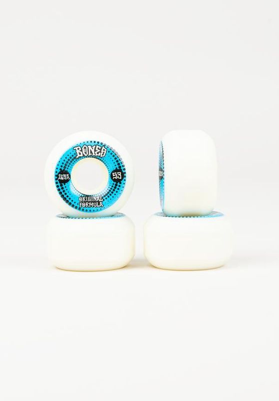 Bones Wheels 100&#39;s Originals #5 V5 Sidecut 100A, 53mm white-blue