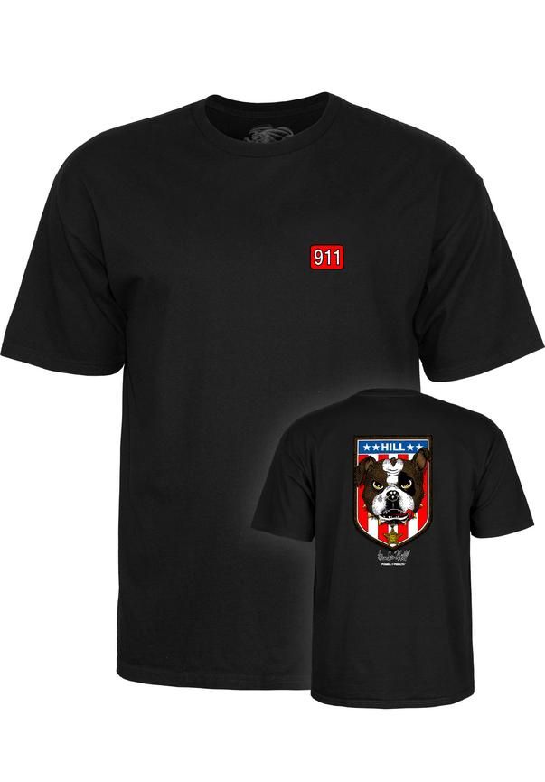 T-Shirt Powell-Peralta Hill Bull Dog, Kleur: Black, Maat: S
