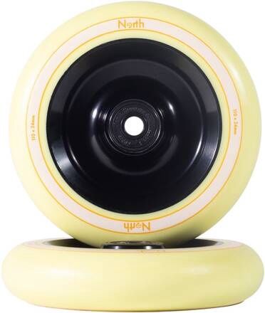 North Fullcore Stuntstep Wiel 110mm 2-pack Matte Black/Cream