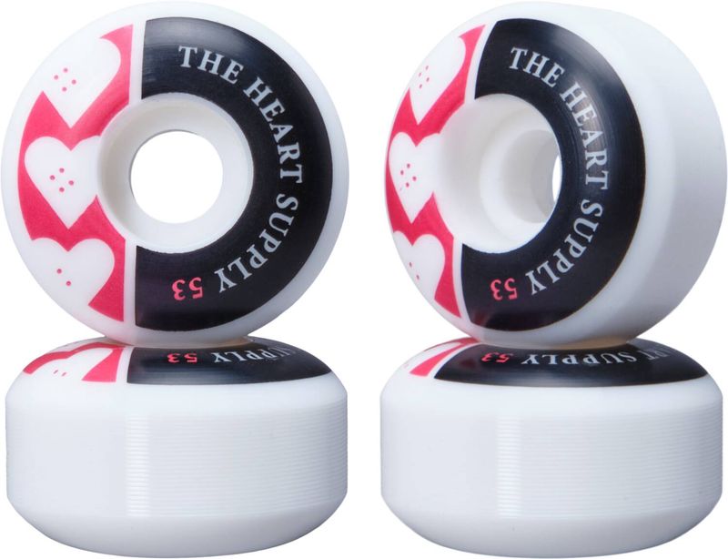Heart Supply Squad 99A Skateboard Wielen 4-Pack Rood 53mm