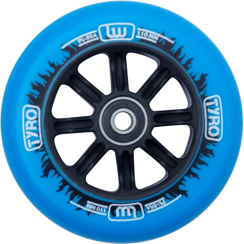 Longway Tyro Nylon Kern stuntstep wiel Blue/Black Flame 110mm
