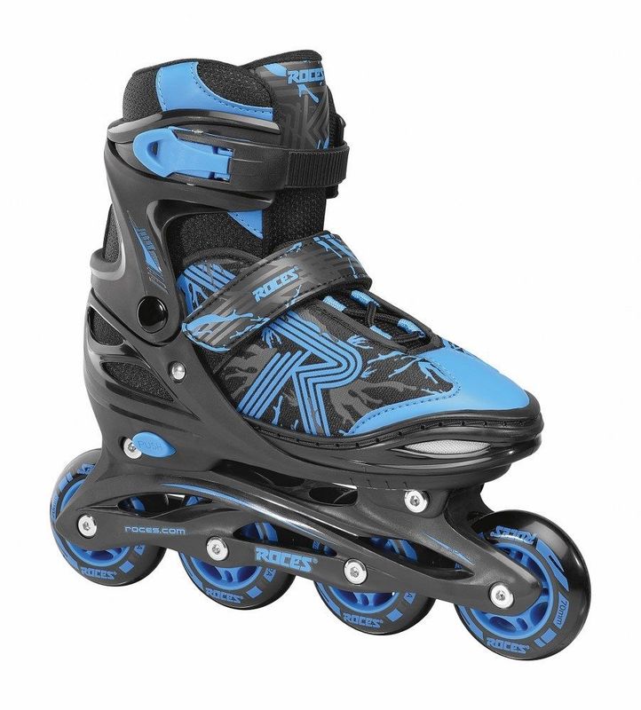 ROCES Jokey 3.0 Skeelers Zwart/Blauw (kinderskeelers) verkrijgbaar in verschillende maten.