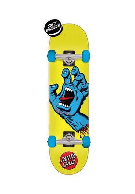 Santa-Cruz Compleet Skateboard Screaming Hand Mini yellow 7.75&quot;