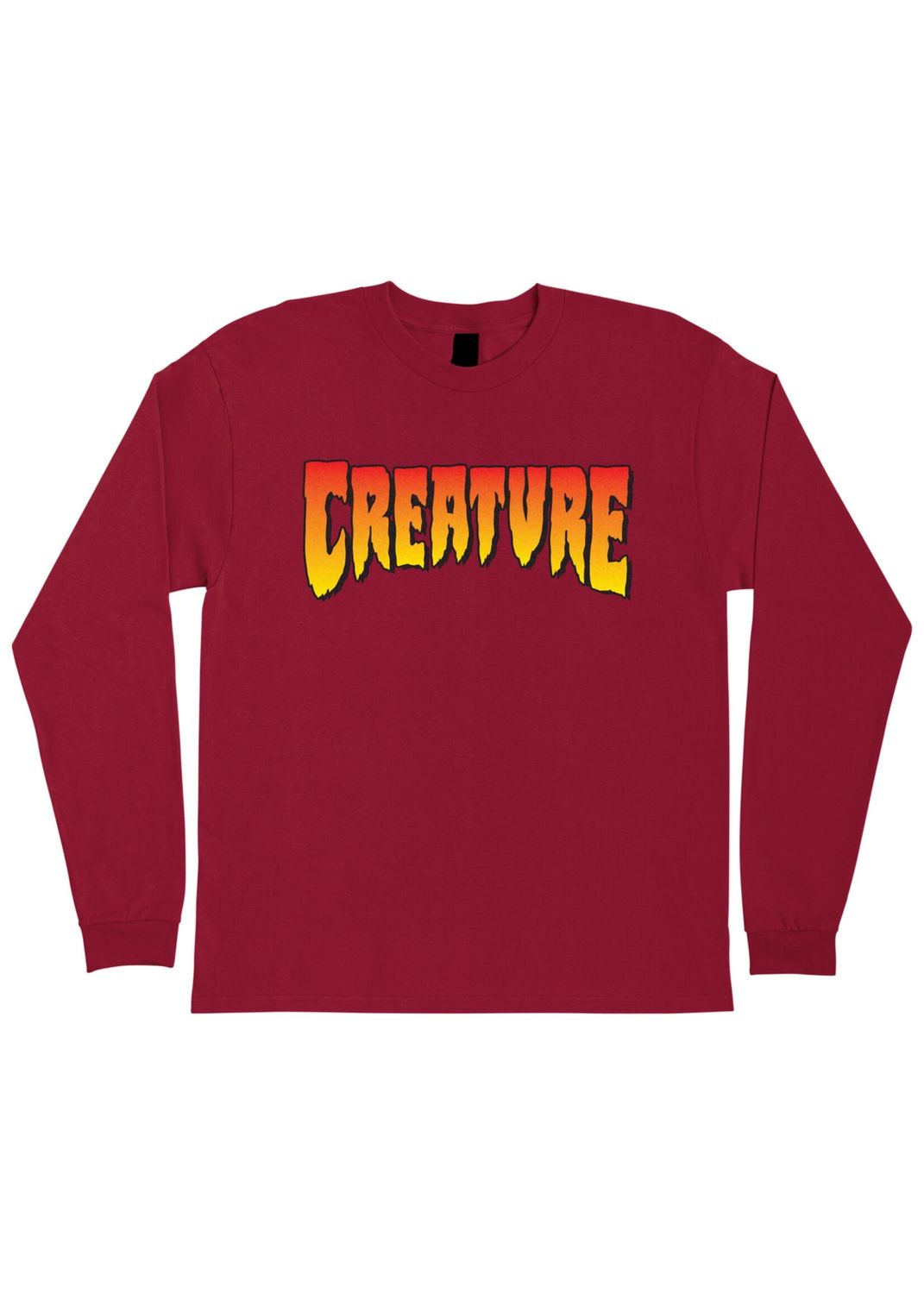 Longsleeve Creature Logo burgundy, Kleur: Burgundy, Maat: S