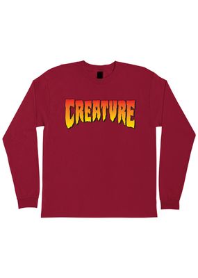 Longsleeve Creature Logo burgundy