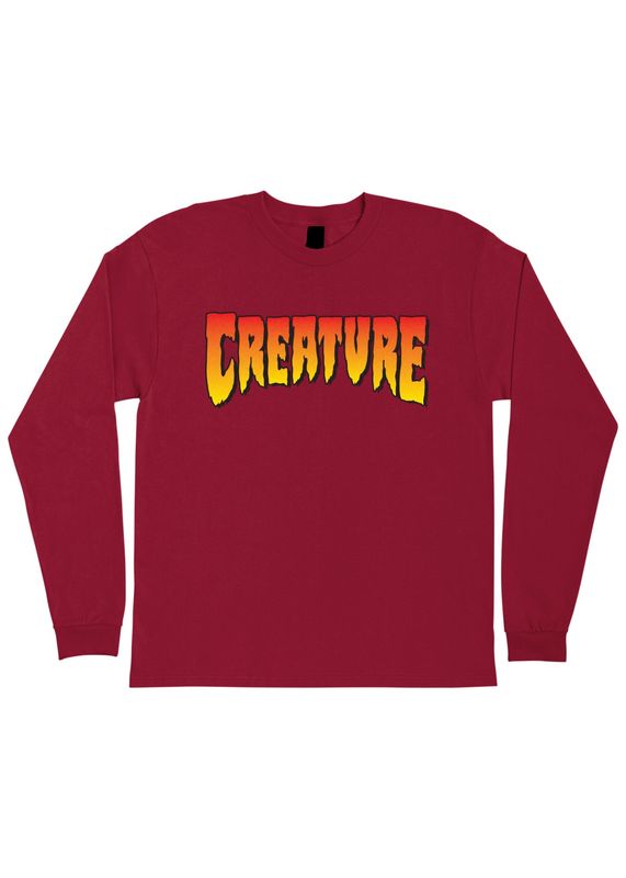 Longsleeve Creature Logo burgundy