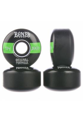 Bones Wheels 100&#39;s OG #19 V4 100A Wide 54mm zwart-groen