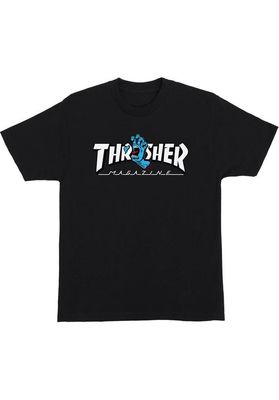 T-Shirt Santa-Cruz Thrasher Screaming Logo, Kleur: Black, Maat: M