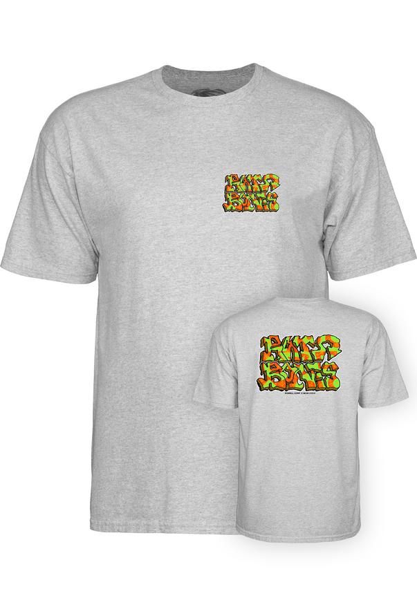T-Shirt Powell-Peralta Rat Bones Graffiti sport-gray, Kleur: Sport Gray, Maat: S