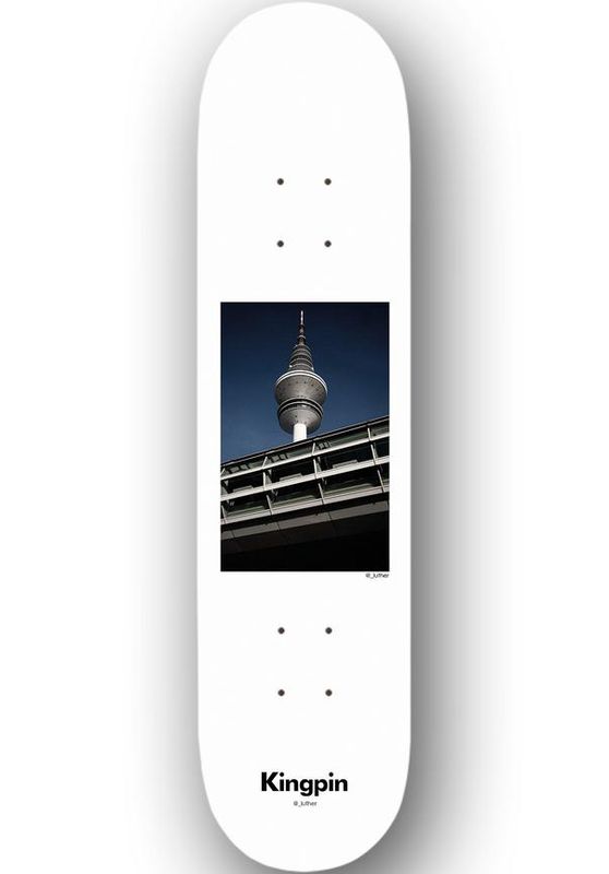 Kingpin Deck x David Luther TV white-black 8.375&quot;