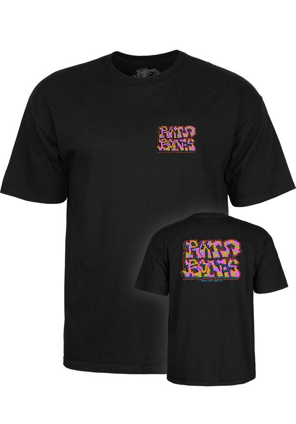 T-Shirt Powell-Peralta Rat Bones Graffiti black, Kleur: Zwart, Maat: S