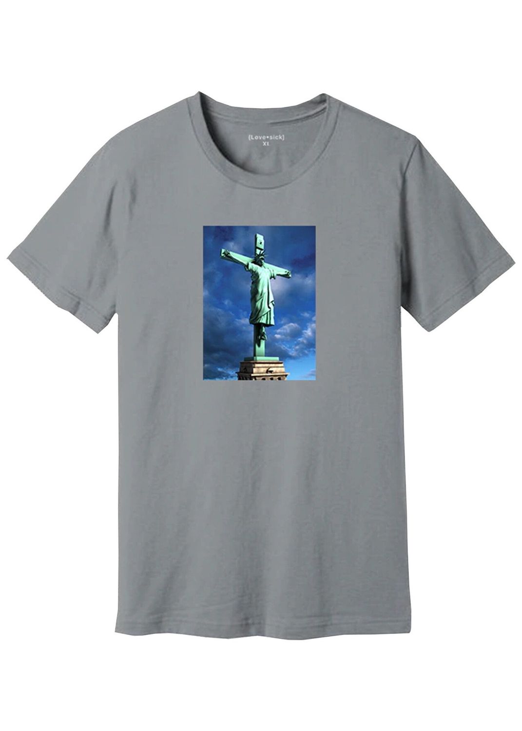 T-Shirt Lovesick False Freedom grey, Kleur: Grijs, Maat: S