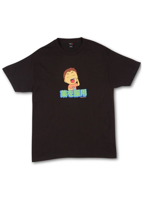 T-Shirt Pizza Skateboards Pills black