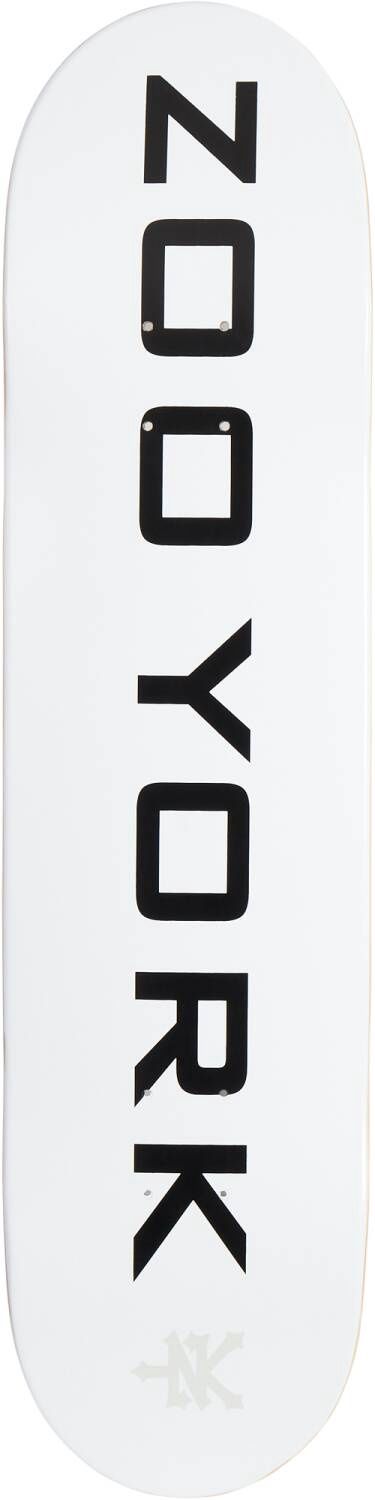 Zoo York Classic Logo Block Skateboard Deck Wit 7.75&quot;