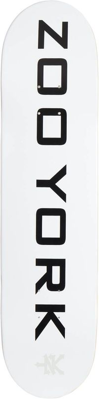 Zoo York Classic Logo Block Skateboard Deck Wit 7.75&quot;