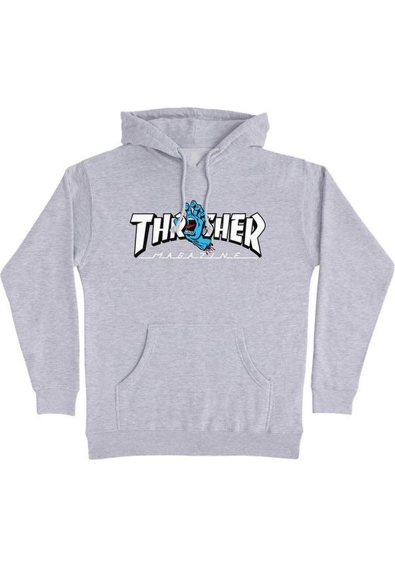 Santa-Cruz Hoodie Thrasher Screaming Logo grey