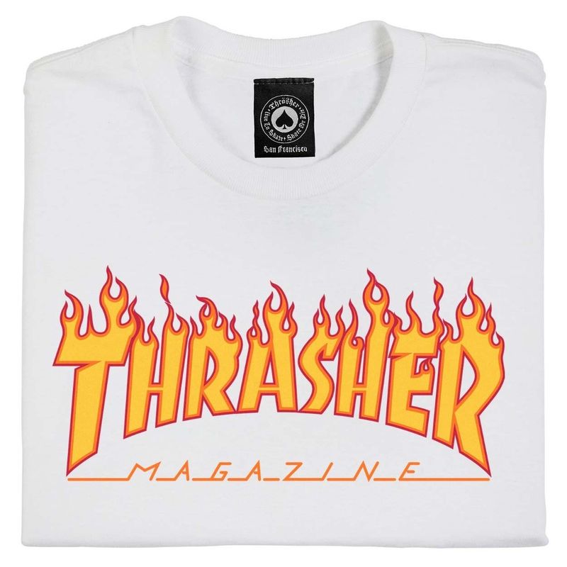 THRASHER FLAME T-SHIRT WHITE