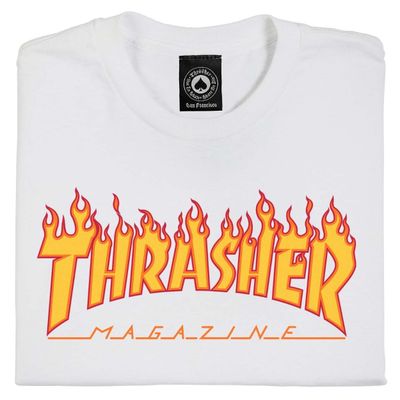 THRASHER FLAME T-SHIRT WHITE