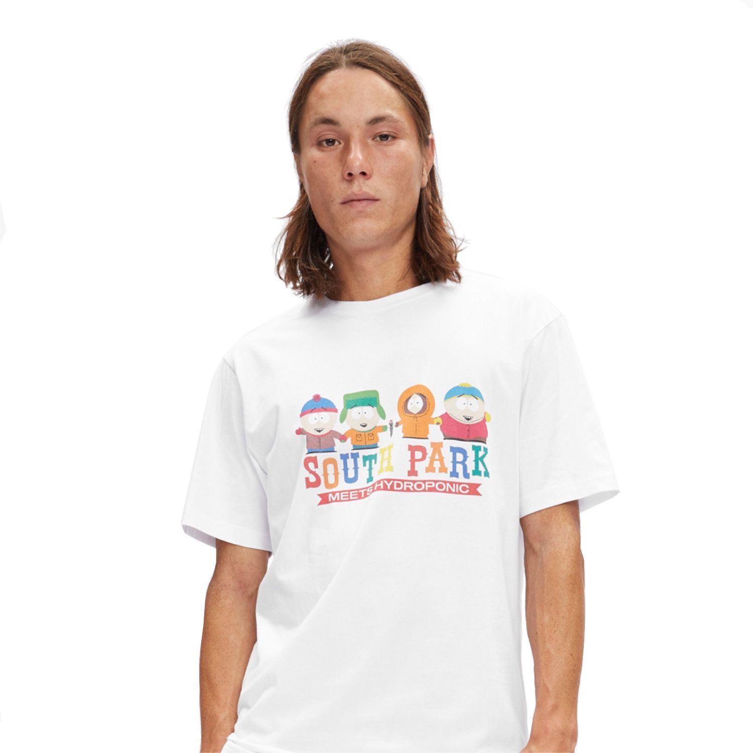 HYDROPONIC SOUTH PARK CREW T-SHIRT WHITE, Maat: L