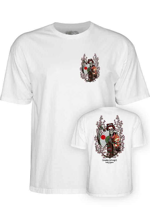 T-Shirt Powell-Peralta Sakura Yosozumi, Maat: S, Kleur: White