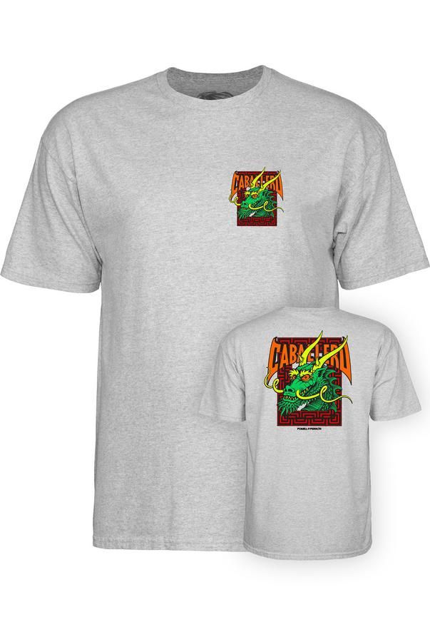 T-Shirt Powell-Peralta Caballero Street Dragon II, Maat: L, Kleur: Sport-Gray