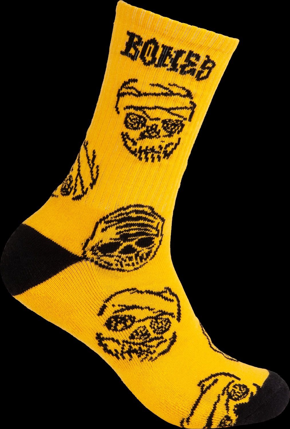 Socks Bones Wheels Black &amp; Gold Socks