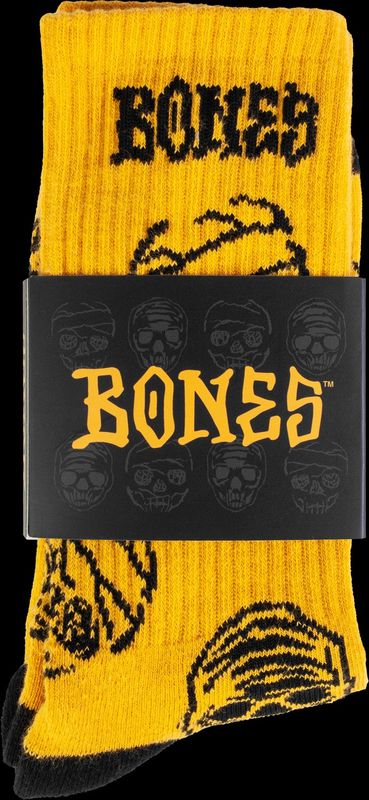 Socks Bones Wheels Black &amp; Gold Socks