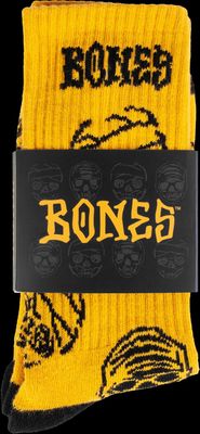 Socks Bones Wheels Black &amp; Gold Socks