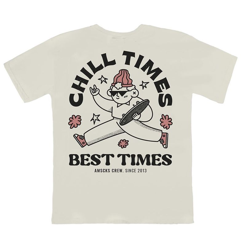 AMERICAN SOCKS CHILL TIMES T-SHIRT NATURAL