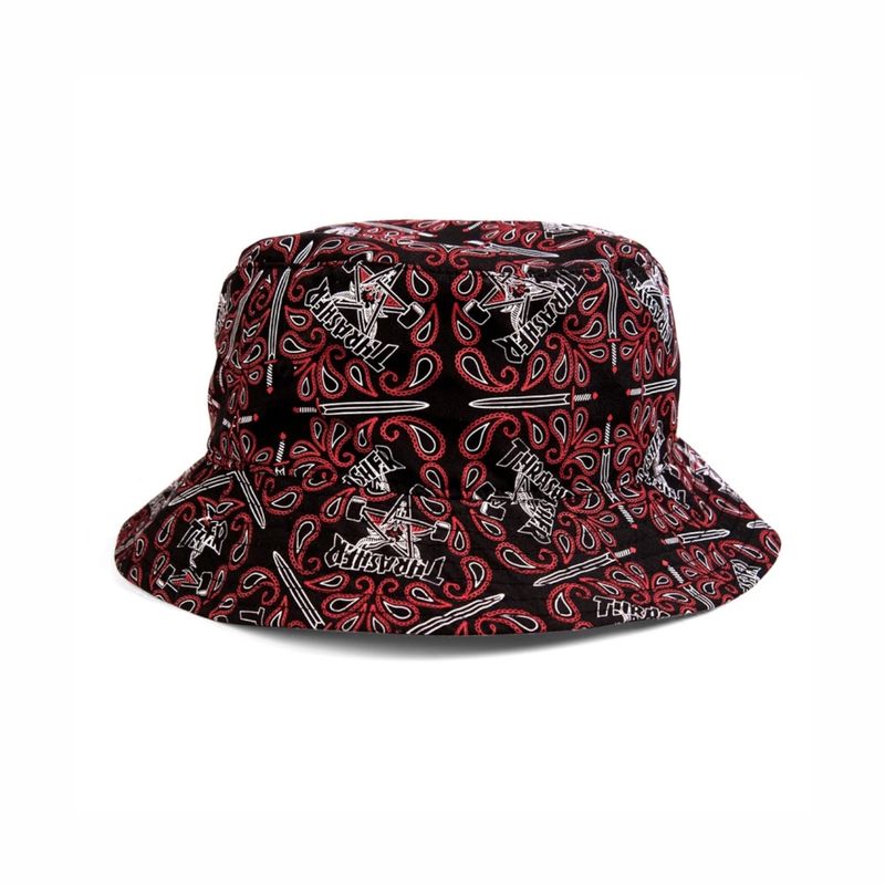 THRASHER BANDANA BUCKET HAT BLACK