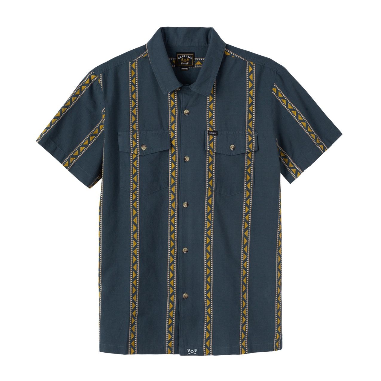DARK SEAS HILLSDALE S/S BLOUSE SLATE, Maat: M