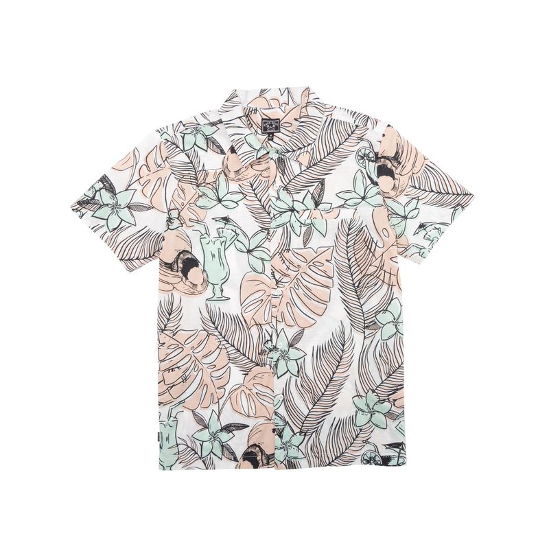 DARK SEAS CRANSTON ORGANIC COTTON WOVEN PINK/GREEN