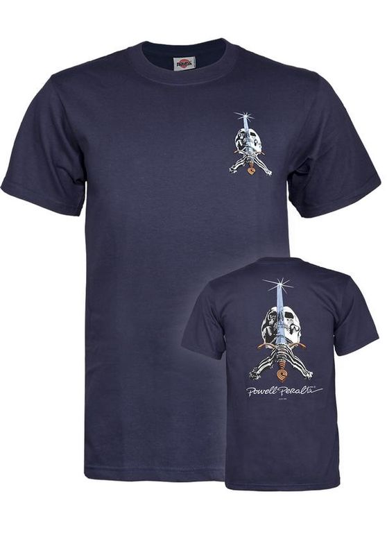 T-Shirt Powell-Peralta Skull &amp; Sword. Beschikbaar in diverse kleuren.