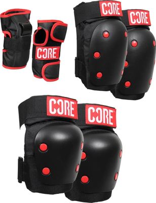 CORE Skate Pads 3-pack - zwart