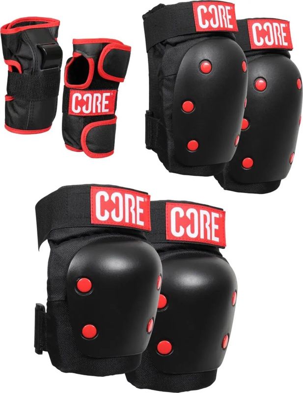 CORE Skate Pads 3-pack - zwart