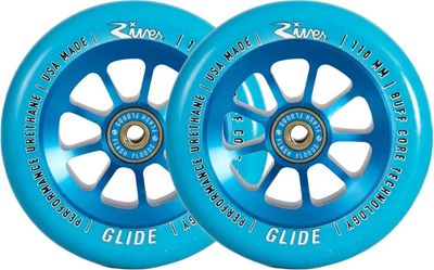 River Naturals Glide Stuntstep Wielen 2-Pack - kleur Sapphire