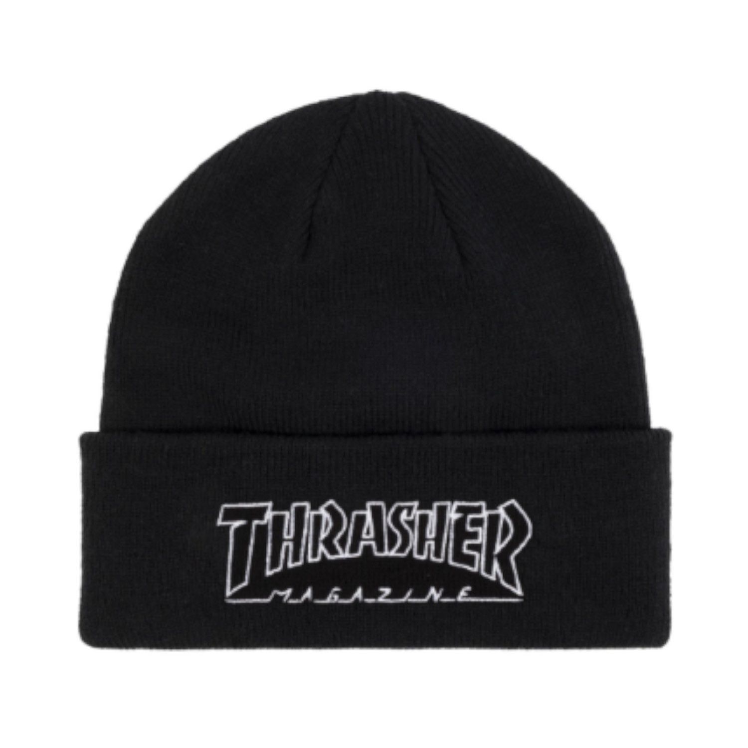 THRASHER OUTLINED LOGO BEANIE BLACK OS