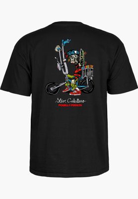 Powell Peralta T-Shirt Steve Caballero Chopper Bike - Black