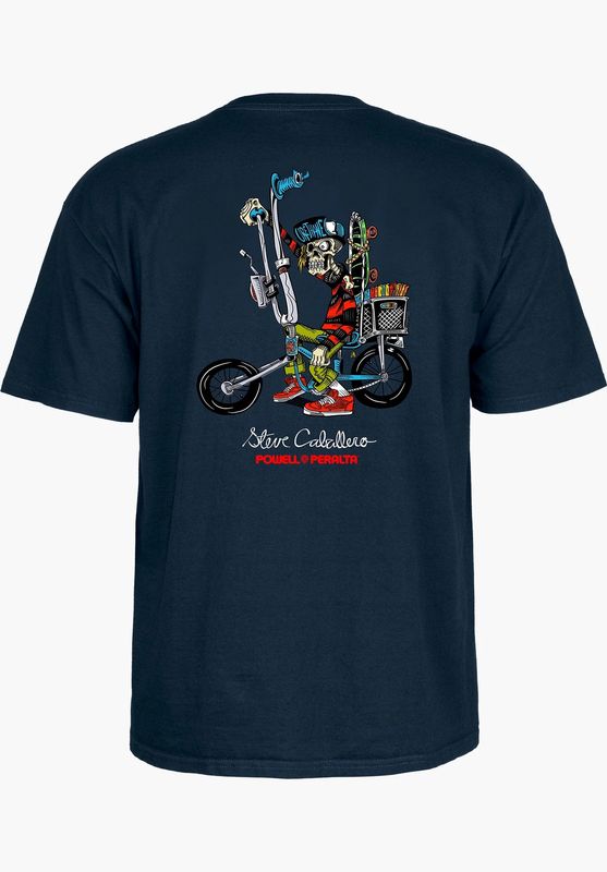 Powell Peralta T-Shirt Steve Caballero Chopper Bike - Navy