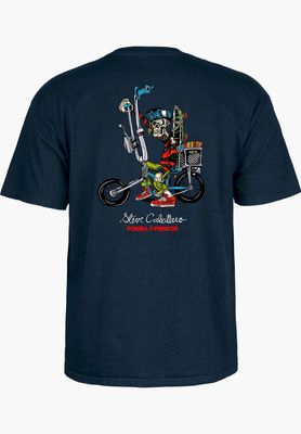 Powell Peralta T-Shirt Steve Caballero Chopper Bike - Navy