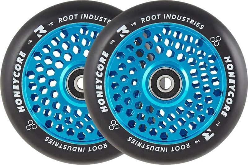 Root Honeycore Black 110mm Stuntstep Wielen 2-Pack - Kleur: Blauw