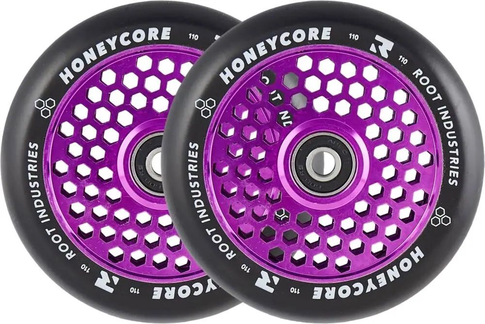 Root Honeycore Black 110mm Stuntstep Wielen 2-Pack - Kleur: Paars
