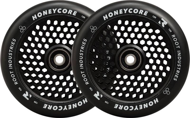 Root Honeycore Zwart Compleet 120mm Wiel 2-pack. Leverbaar in diverse kleuren.