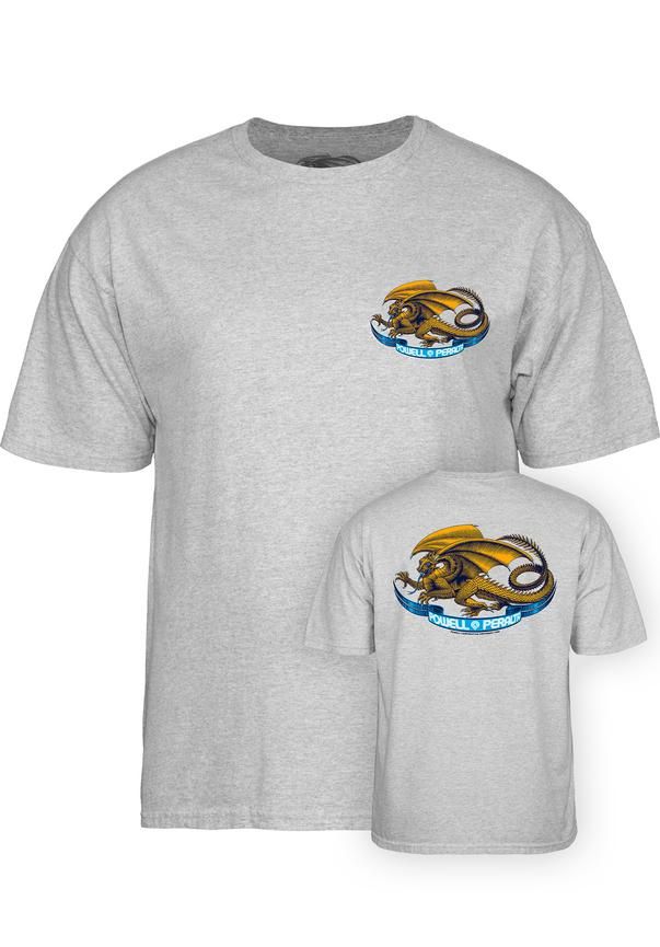 T-Shirt Powell-Peralta Oval Dragon Kids, Kleur: Sportgray, Maat: 152 (L)