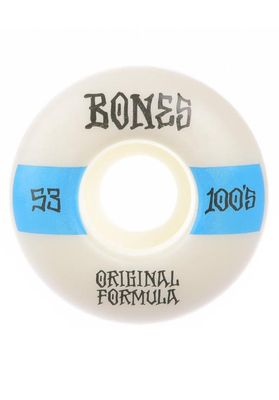 Bones Wheels 100's OG #19 V4 100A Wide 53mm white-blue