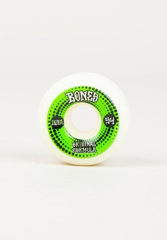 Bones Wheels 100's Originals #5 V5 Sidecut 100A, 54mm white-green