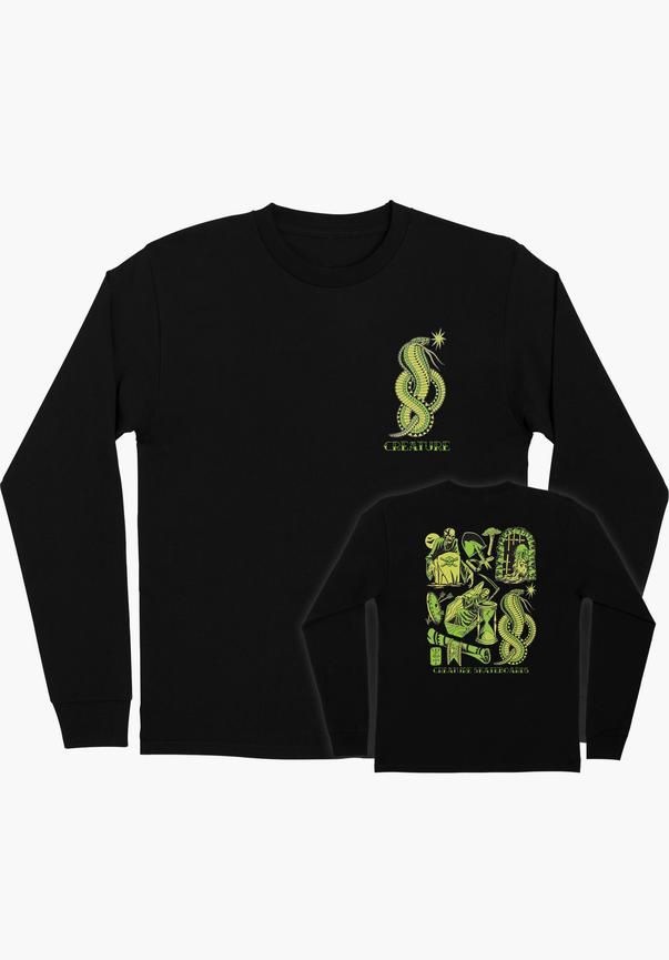 Longsleeve Creature Fiend Flash Heavyweight, Maat: M