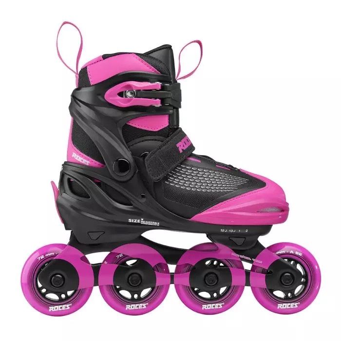 Roces Moody X TIF Girl Verstelbare Skeelers Black/Pink., Maat: Maat 30-35