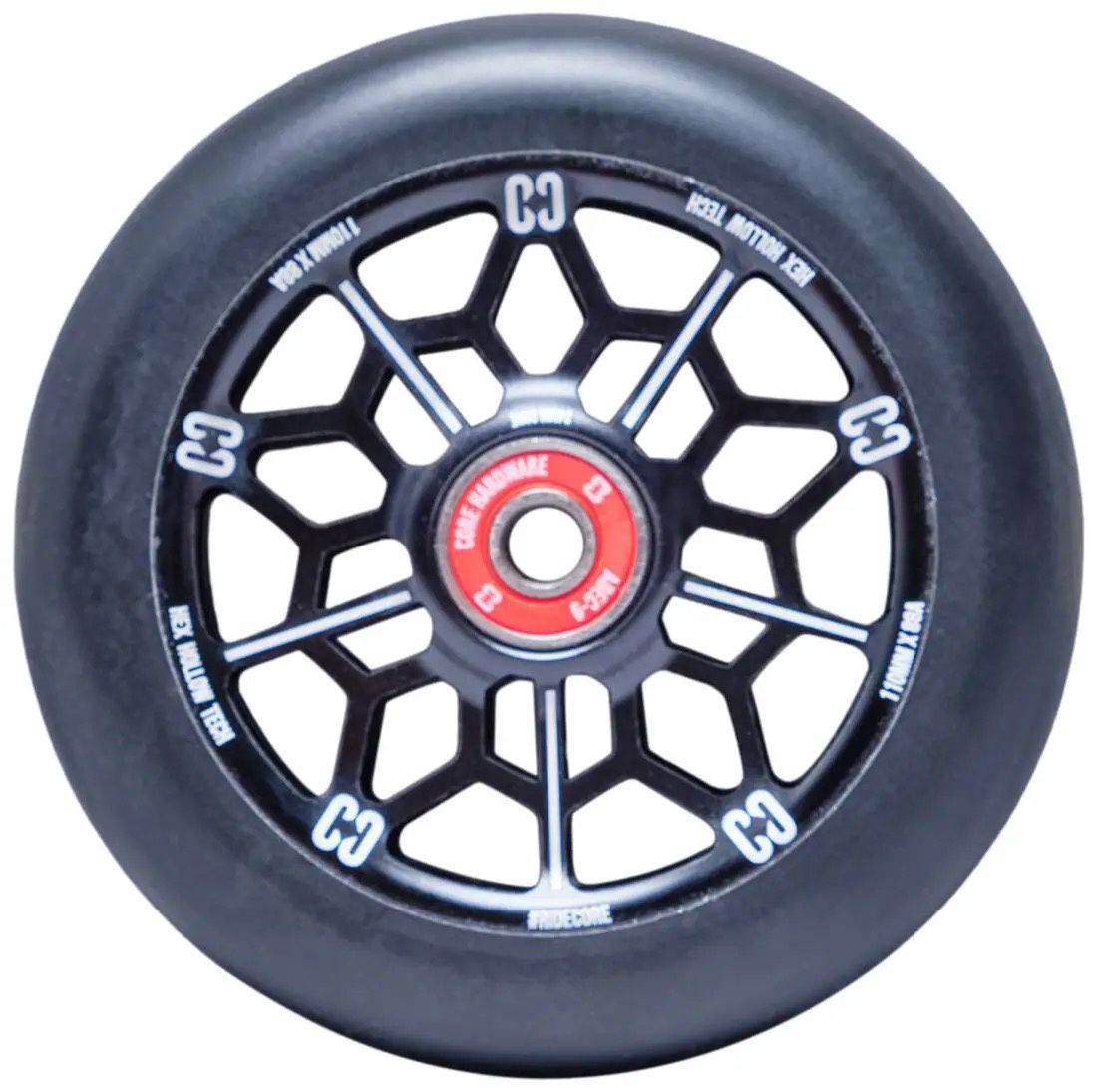 CORE Hex Hollow Stuntstep Wiel 110mm, Kleur: Zwart